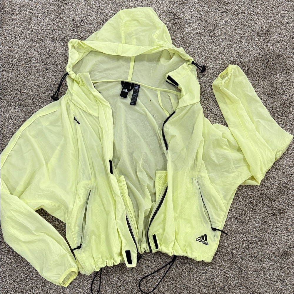 Adidas Women's Neon Yellow Utility Jacket